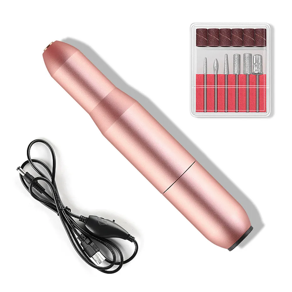 펜형 USB 네일 그라인더, 가정이나 여행에서 사용 가능한 컴팩트하고 가벼운 전동 네일 폴리셔 (그라인딩, 쉐이핑, 광택)