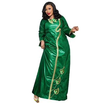 Abbigliamento africano per donna Bazin Riche ricamo Plus Size elegante abito da chiesa per feste 1