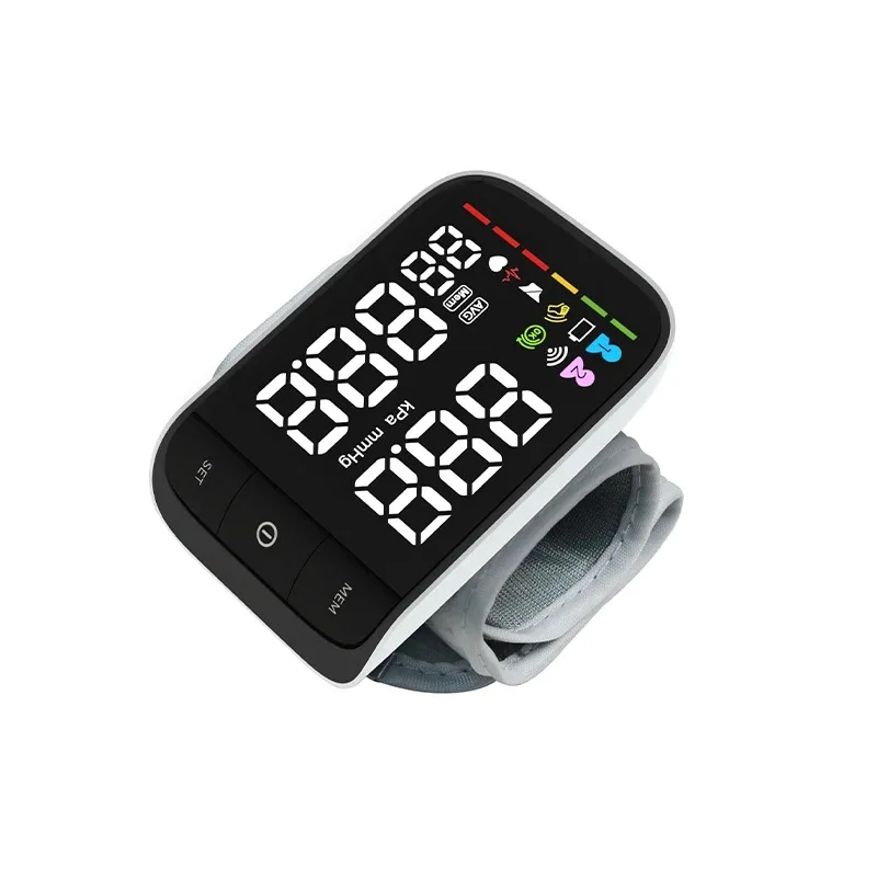 Voice Automatic Wrist Digital Blood Pressure Monitor Wrist BP Home LED Fully Automatic Voice Broadcasting In English