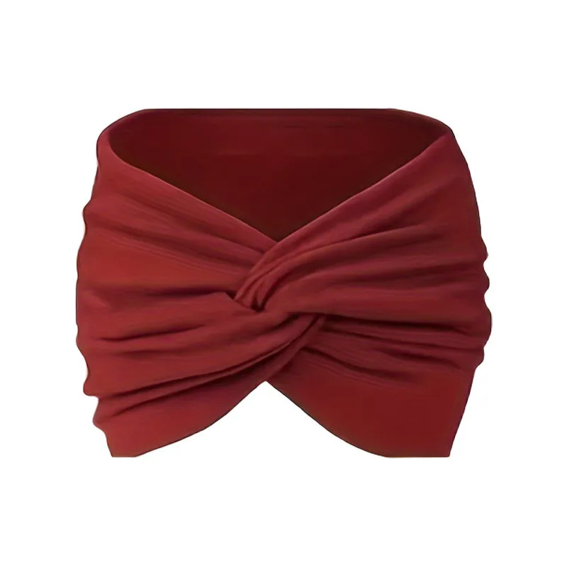 African-Inspired Wide Headband for Women – Stretchable, Non-Slip Turban Twist Hair Wrap for Sport and Workout