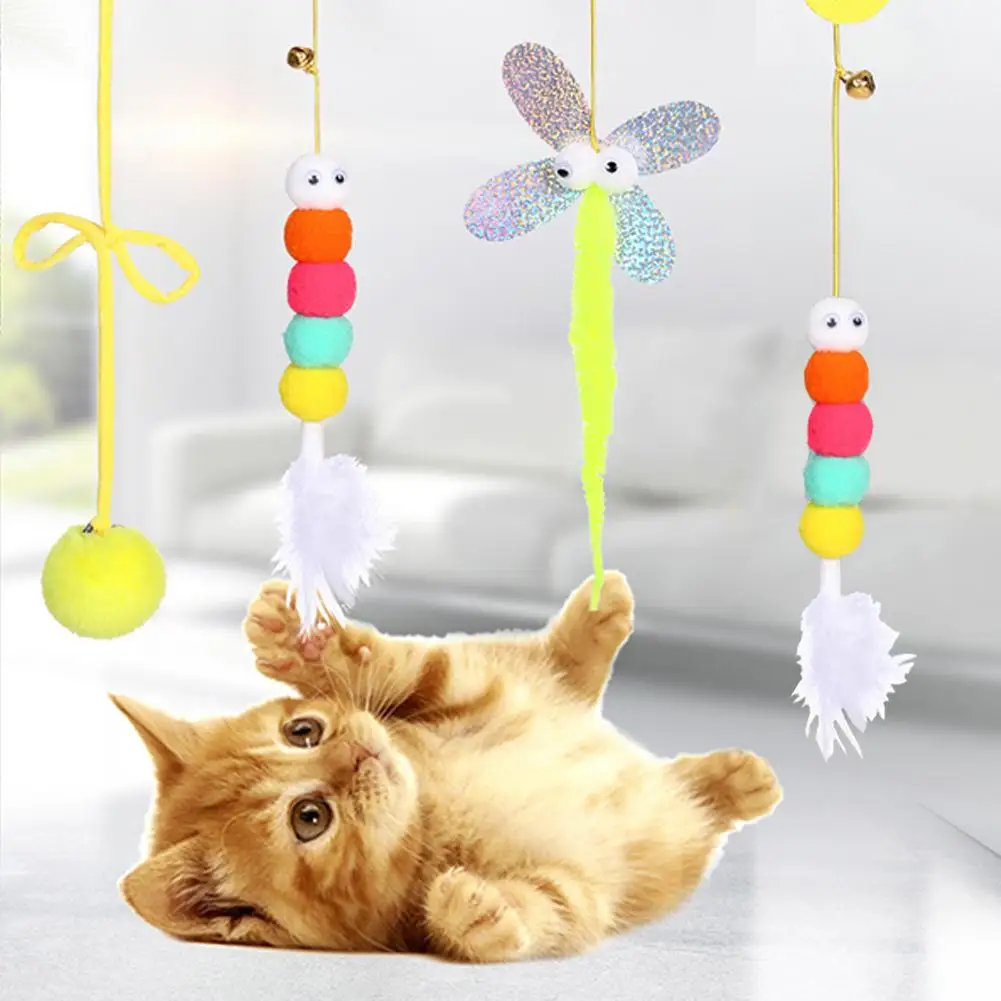 

Pet Cat Toys Elasticity Retractable Hanging Door Type Interactive Toy for Kitten Mouse Catnip Scratch Rope Toy Pet Supplies U2N1