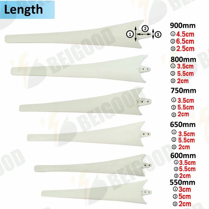 Wind Generator Wind Turbine Blades Generator Blades 530MM 550mm 580mm-900mm Outdoor Home Solar