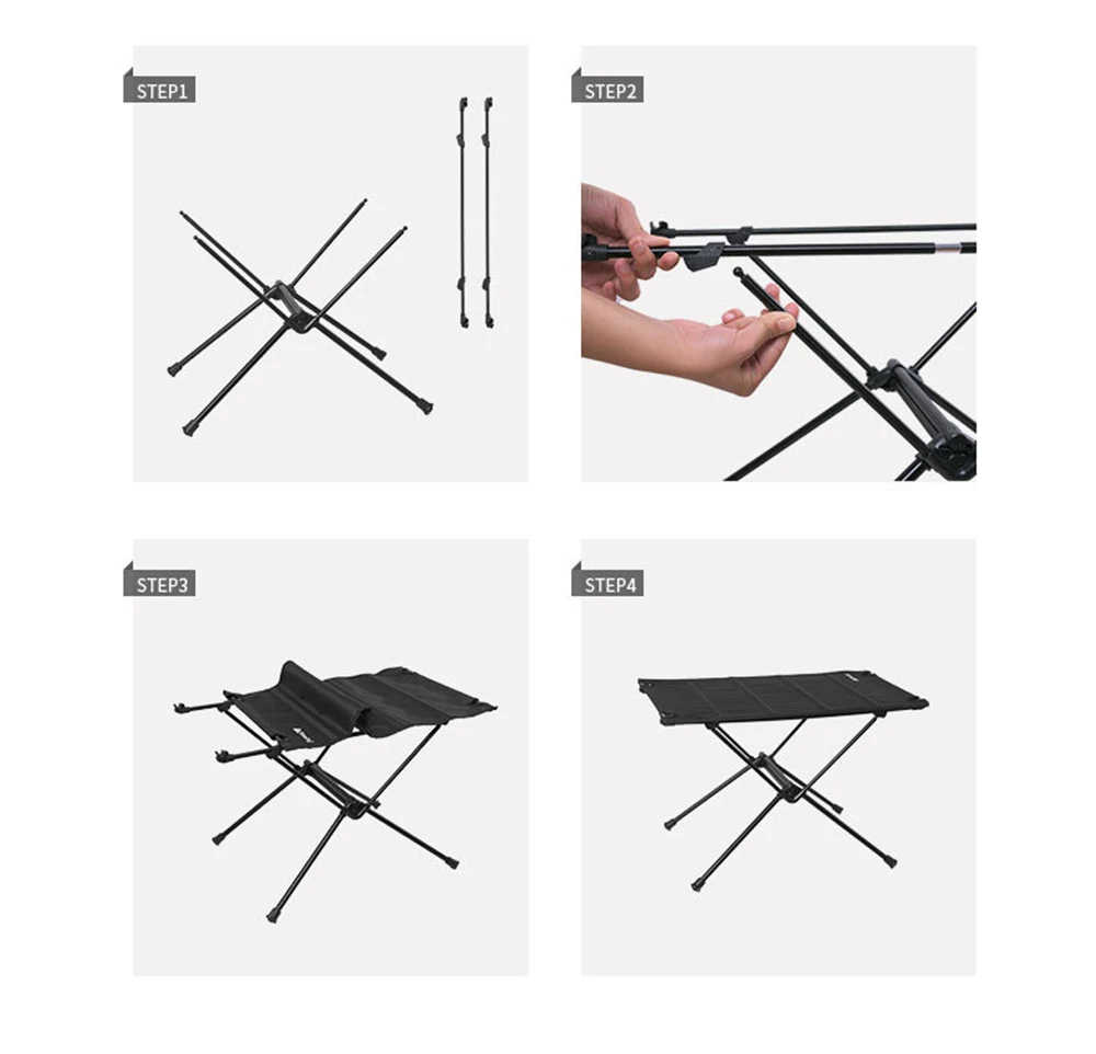 Ultraleichter, tragbarer, zusammenklappbarer Campingtisch, zusammenklappbarer Picknicktisch für den Außenbereich, Campingtisch aus Aluminiumlegierung für Reisen, Wanderungen und den Strand. – Detail 5