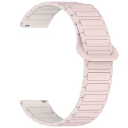 Universal Magnetic Silicone Loop Strap, Available in Multiple Sizes for 22mm (Pink starlight)
