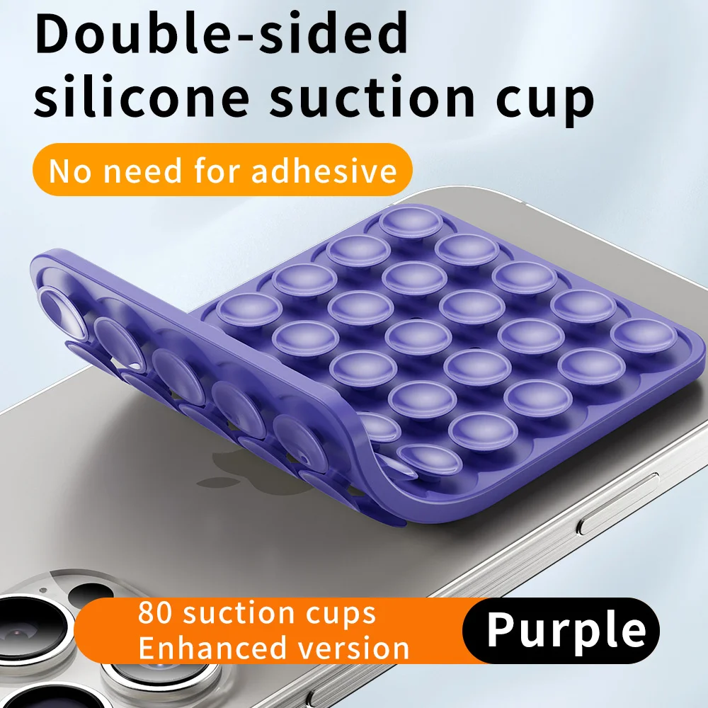 Dual-Sided Suction Phone Stand with Strong Grip