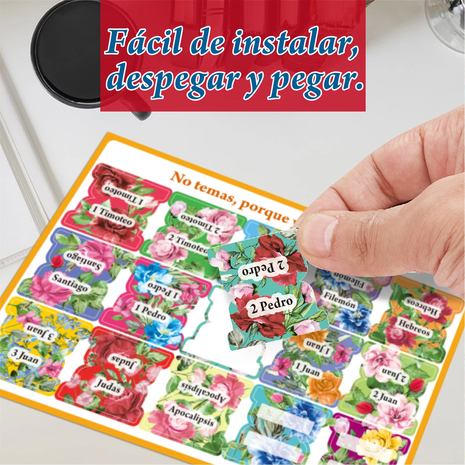 75pcs Spanish Bible Indexing Tabs Bible Tabs Sticky Tabs For Old And New Testament Book Labels