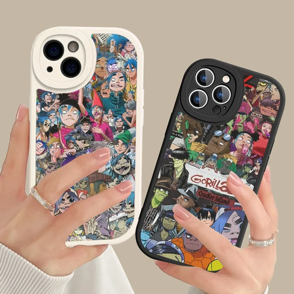 

Gorillaz iphone case Hard Leather For iPhone 14 13 12 Mini 11 14 Pro Max Xs X Xr 7 8 Plus Fundas