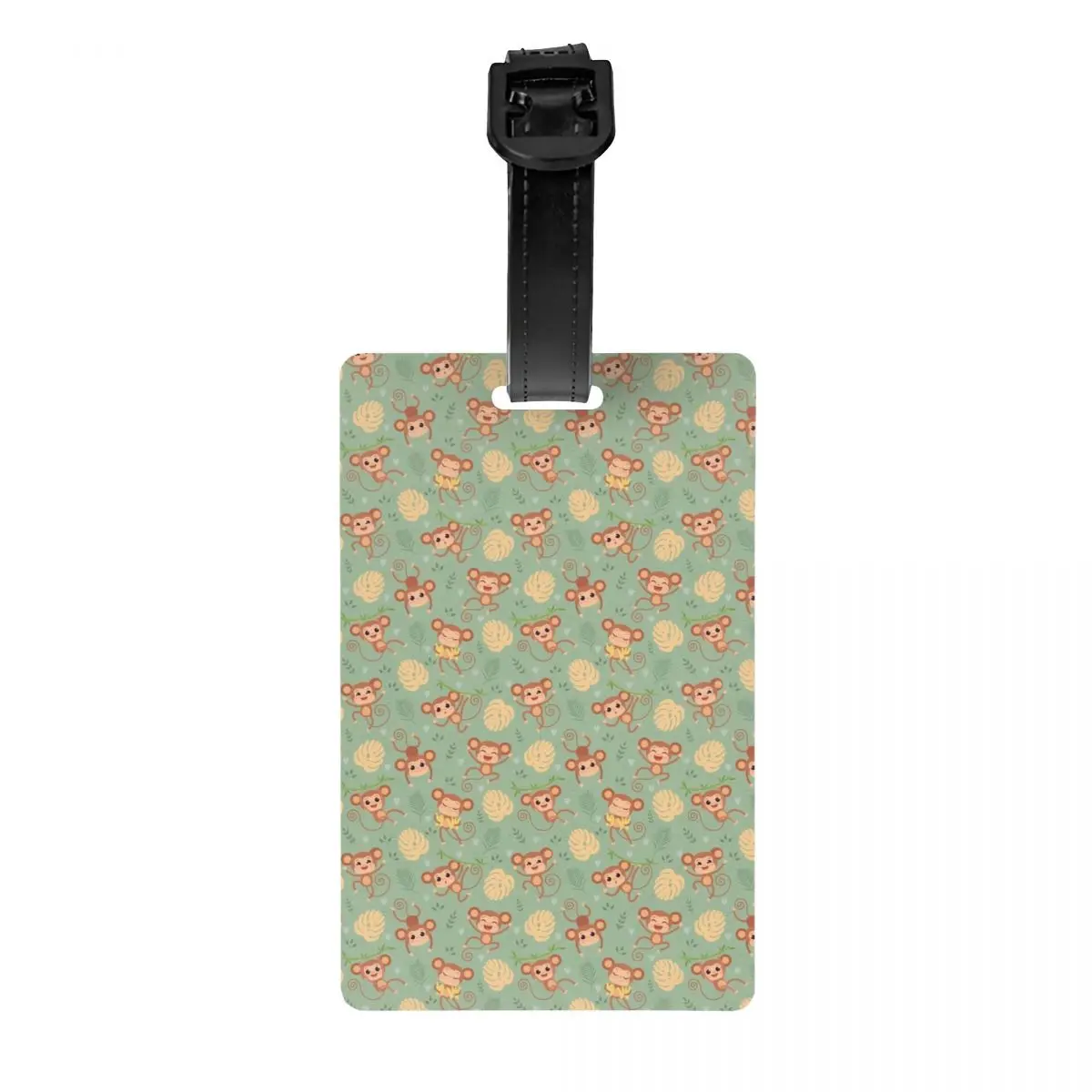 

Пользовательская милая обезьянка, дневная Обложка с именной картой, идентификационная этикетка для дорожной сумки, чемодана