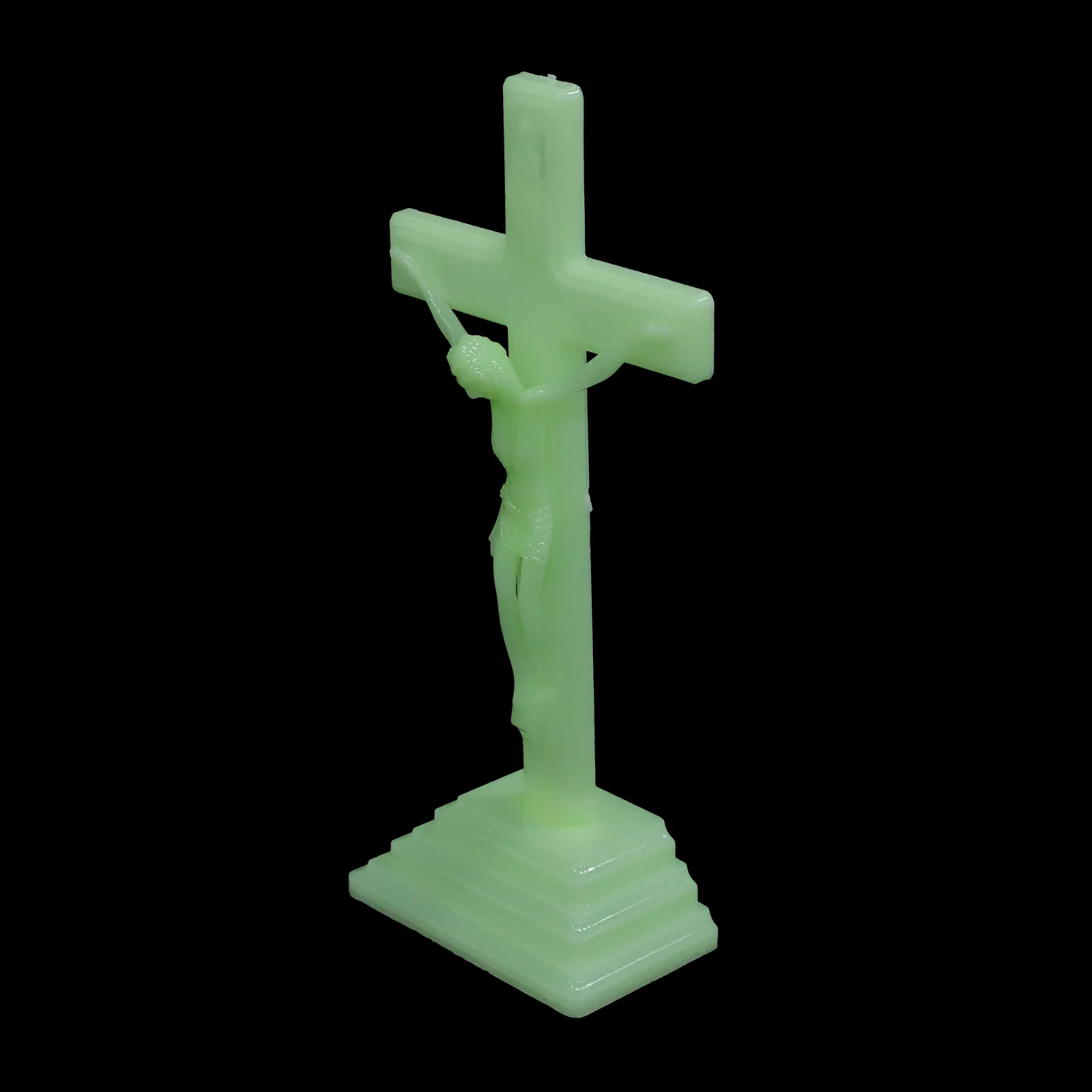

Desktop Luminous Jesus Tabletop Decor Home Cross Ornament Plastic Decoration
