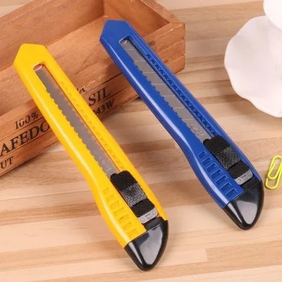Deli Stainless Steel Utility Knife Open Box Small Paper Cutter Auto-lock  Wallpaper Knives Blade Home Office Supply Cutlery Tools - Utility Knife -  AliExpress