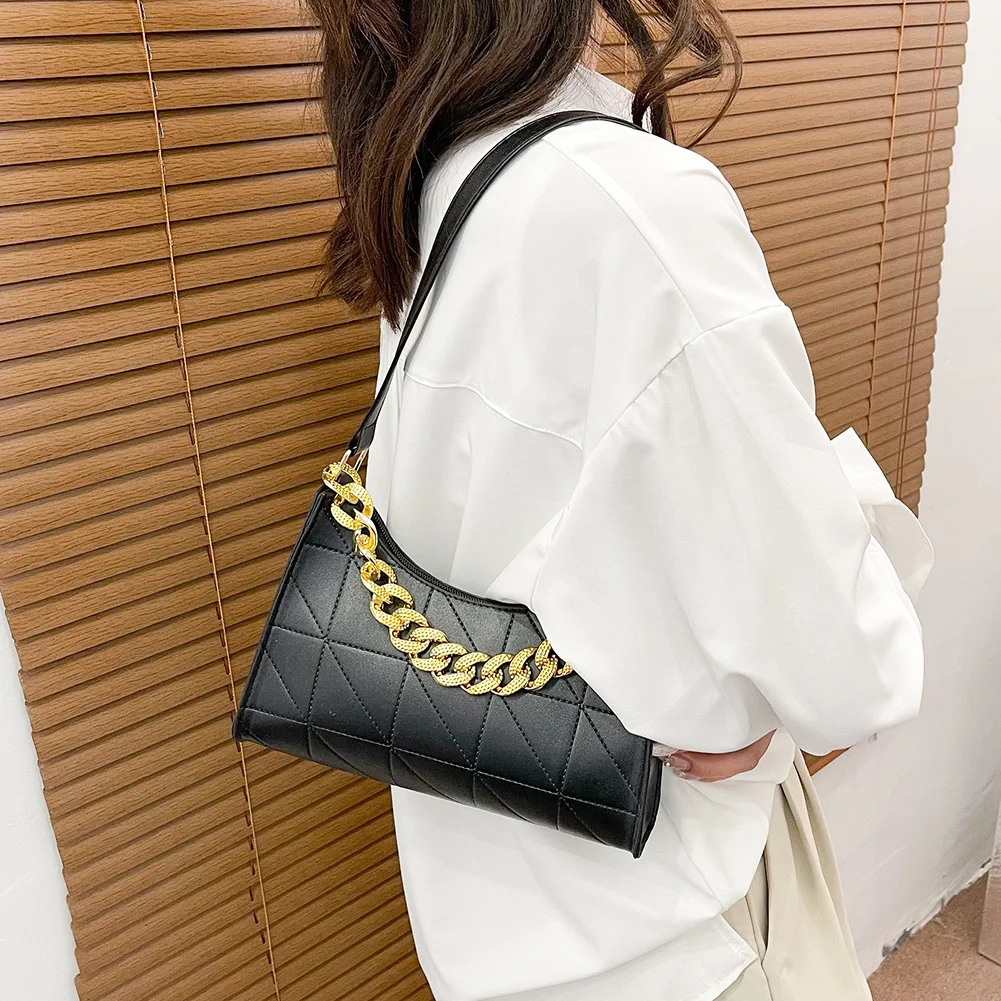 New Thick Chain Designer Handbag Shoulder Bags For Women Pu