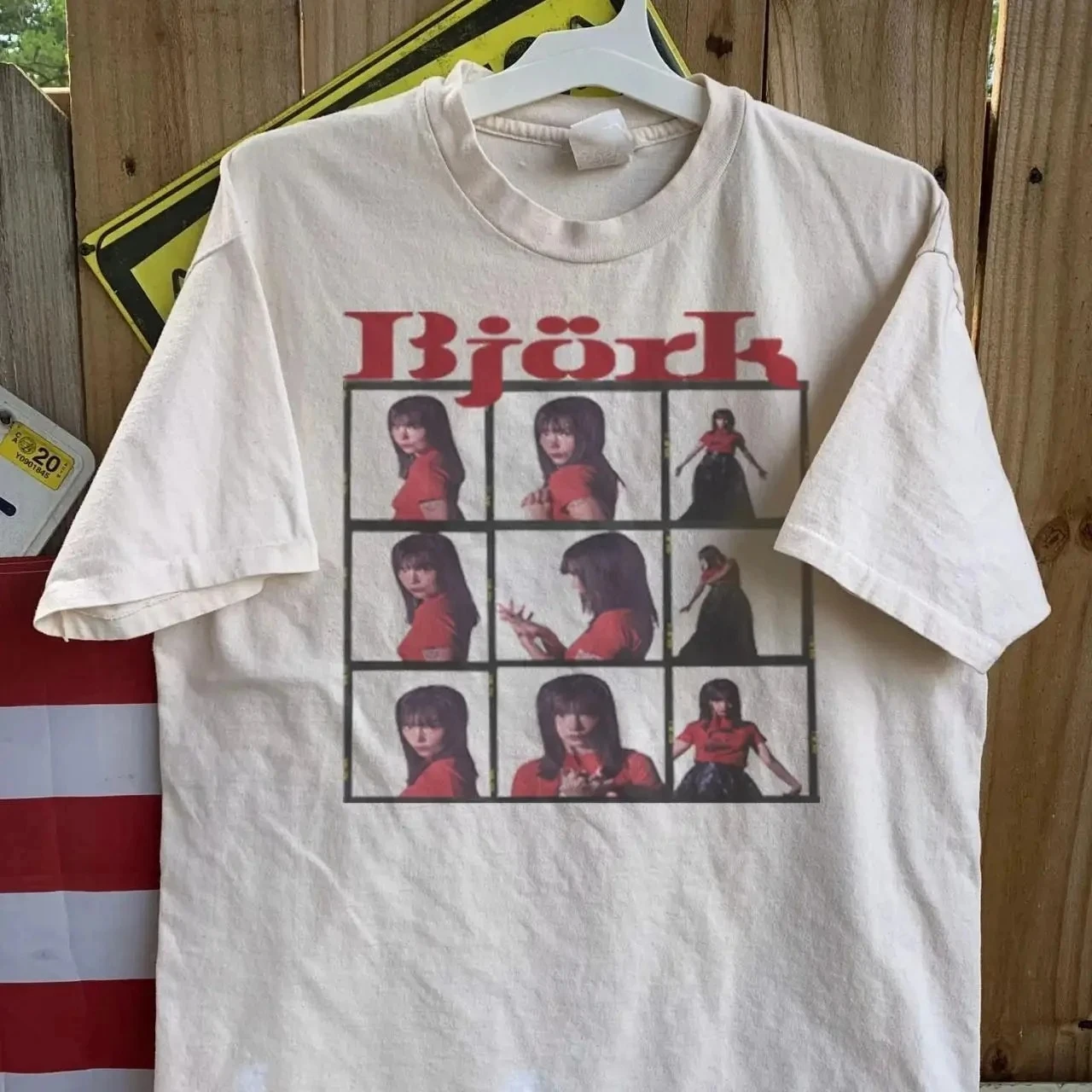 Summer Vintage Unisex Bjork T-Shirt American Hip Hop Rock Street Short Sleeve Men Women Retro High Quality Fashion Cotton Top 2