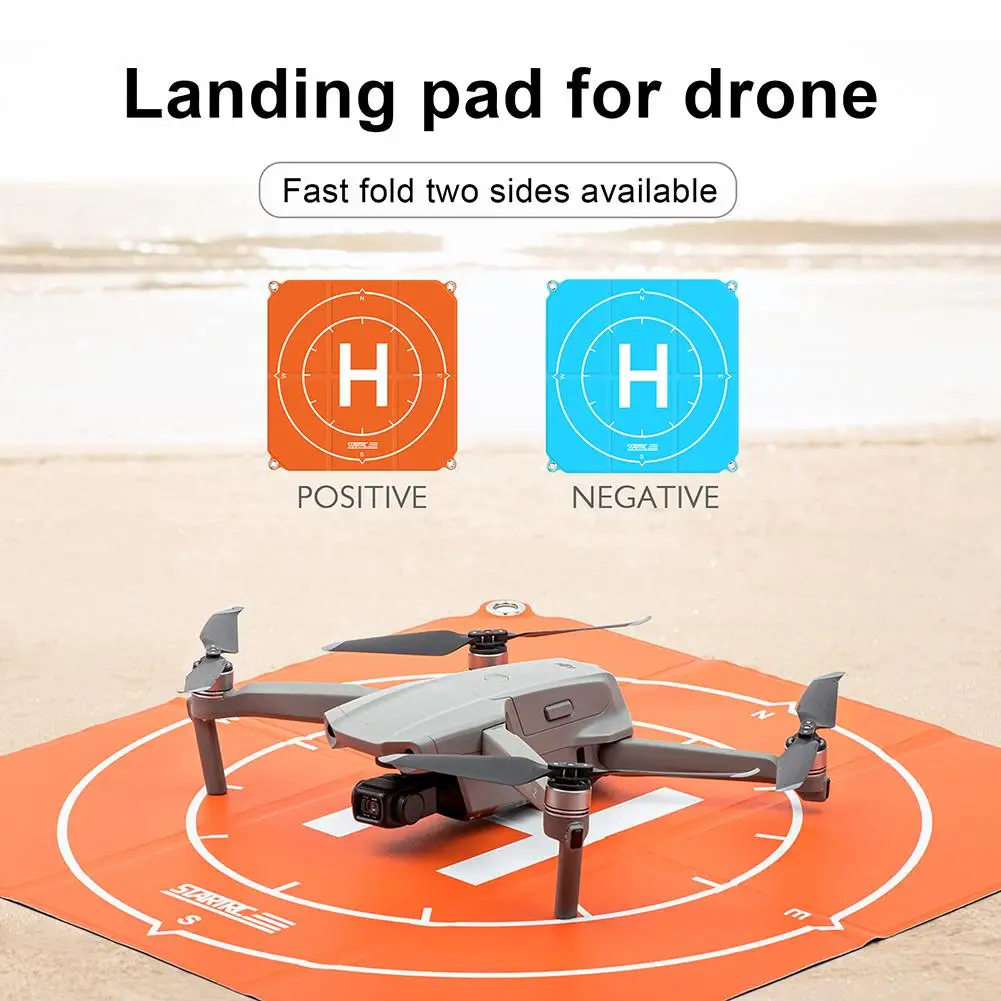 1pcs Drone Landing Pad Foldable Square Helipad 50/65cm Portable Outdoor Parking Mat Compatible For Dji Fpv/mini 2/air 2 Uav