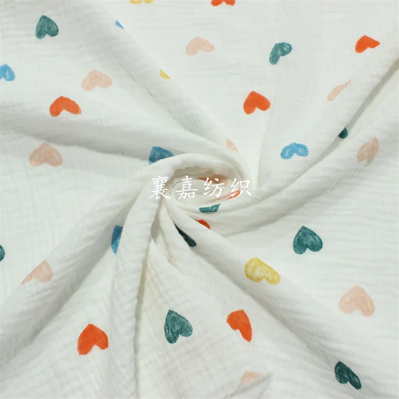 135x50cm Double Cotton Crepe Gauze Sewing Fabric, Making Children's Pajamas Anti Mosquito Pants Small Blanket Cloth