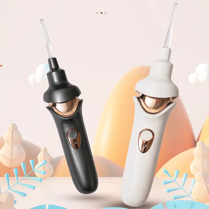 

Mini Suction Type Electric Luminous Ear Spoon for Children Adults USB Charging Secure Soft Rubber Spoon Head Ear Digging Spoon