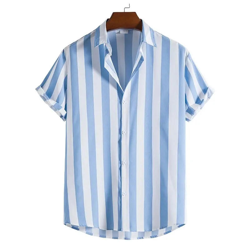 Casual Short Sleeved Men's Shirt Large Size