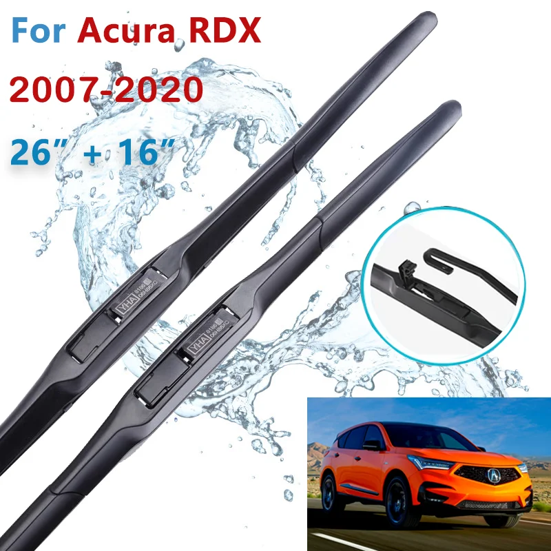 

Car Wiper For Acura RDX 2007-2020 Front Wiper Blades Soft Rubber Windscreen Wipers Auto Windshield 26" 16" 650mm 400mm