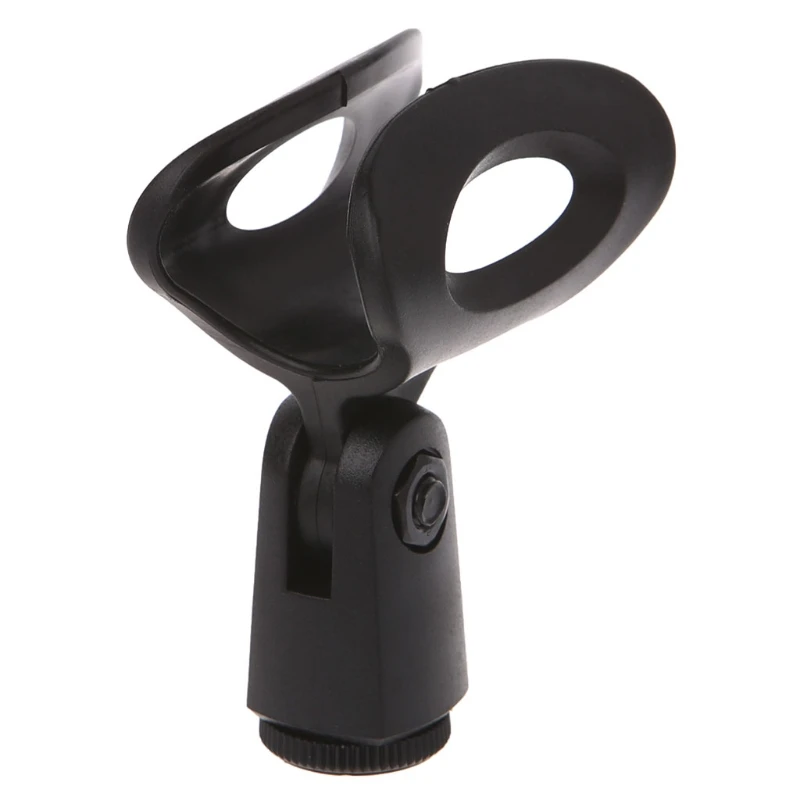 

Flexible Microphone Mic Stand Accessory Plastic Clamp Clip Holder Mount Black