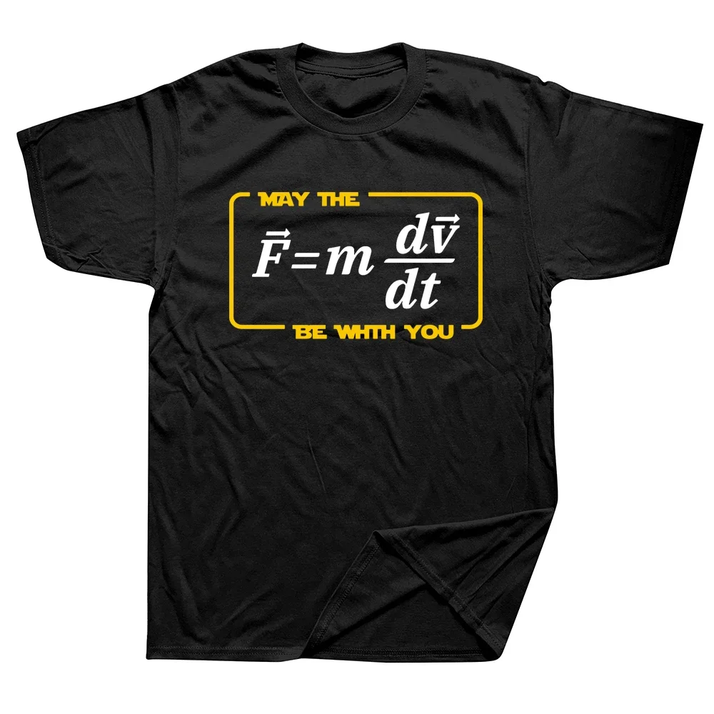 

Футболка мужская с надписью «Be with You» (F = mdv/dt)