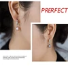 Wedding Natural Freshwater Grey Pearl Hoop Earrings Women,925 Sterling Silver Pearl Earring Girl Birthday Gift 4