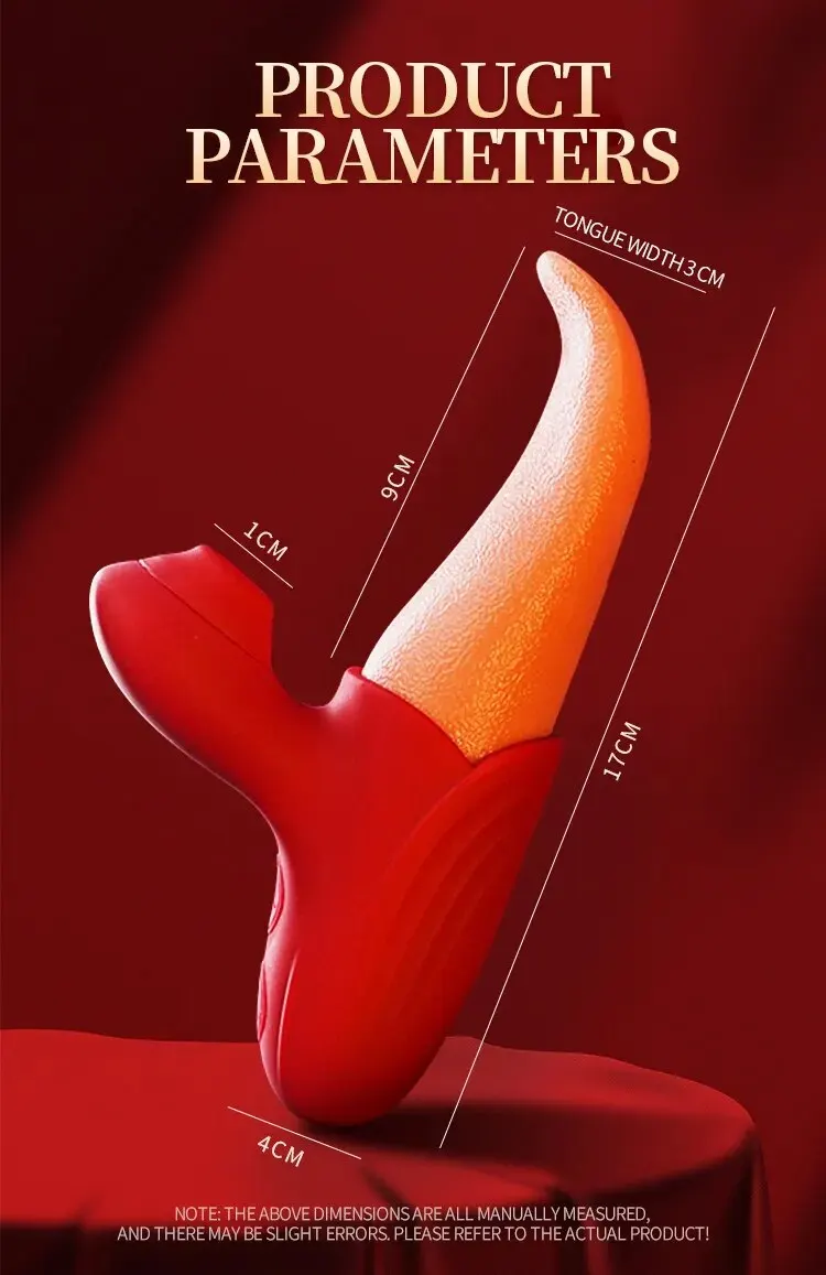 Realistic Licking Tongue Rose Vibrator for Women 7 Speeds Nipples Clitoral Stimulation Sucking Sex Toys for Adult Female Couples