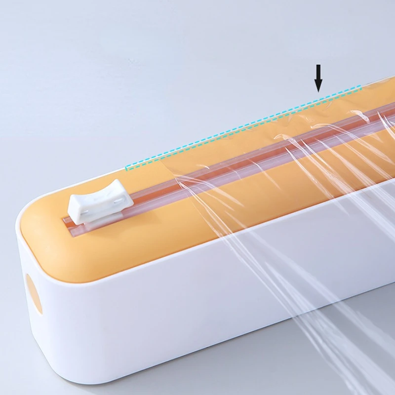 Cling Wrap Dispenser Food Film Dispenser Plastic Wrap Cutter Cling Film Cutter Kitchen Wrap Dispenser Plastic Wrap Dispenser 2In1 Plastic Wrap Dispenser Cling Film Dispenser Cutter Saran Wrap Aluminum Foil Parchment Paper Injector Kitchen Tool