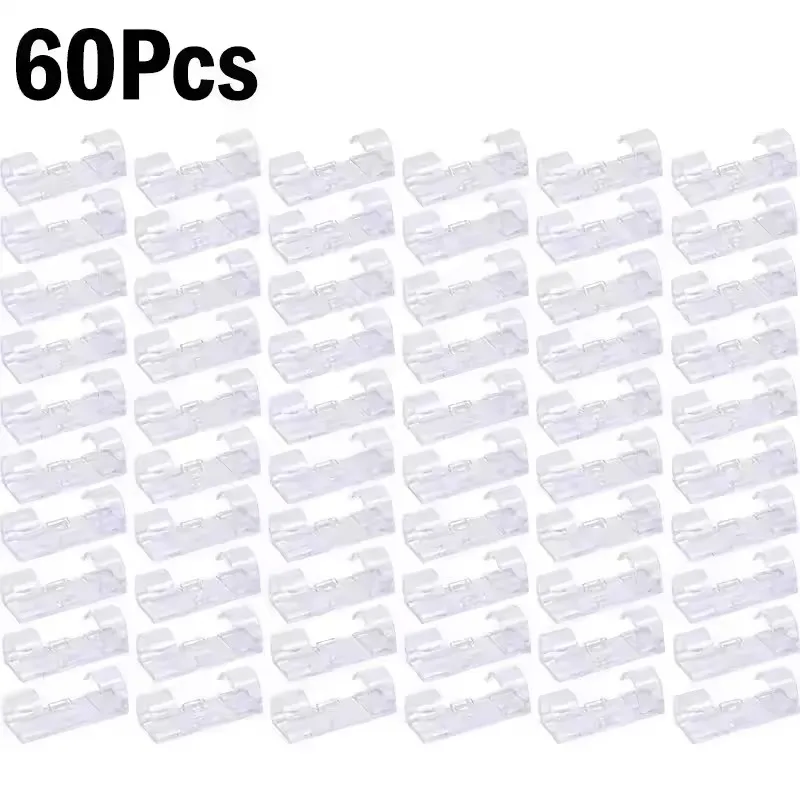 Self-Adhesive Cable Clips Organizer for Home, Office, and Car