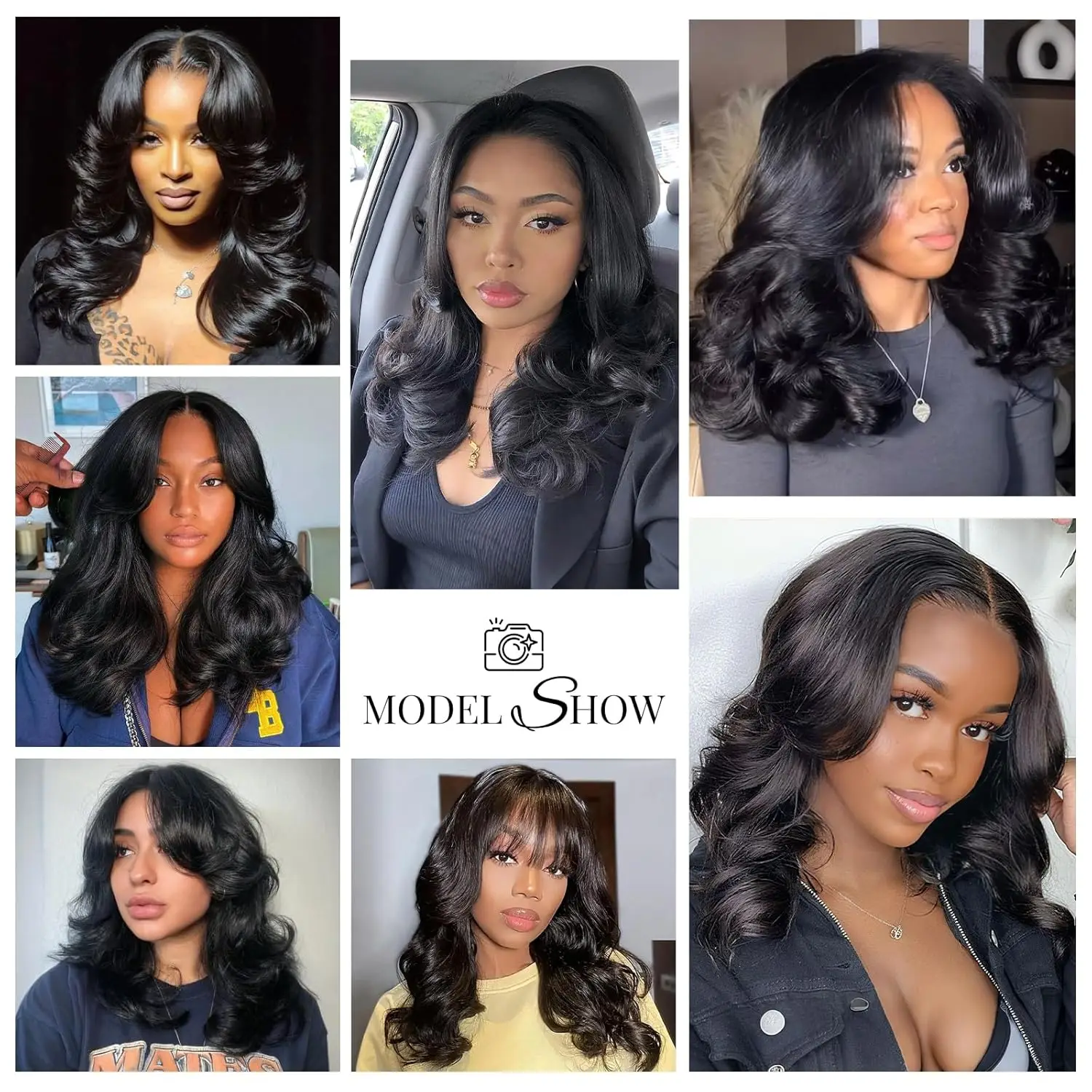 13x4 Body Wave Lace Front Wigs Glueless Wigs Human Hair Pre Plucked Pre Cut Lace Frontal Wigs for Black Women 18 Inch 13x6