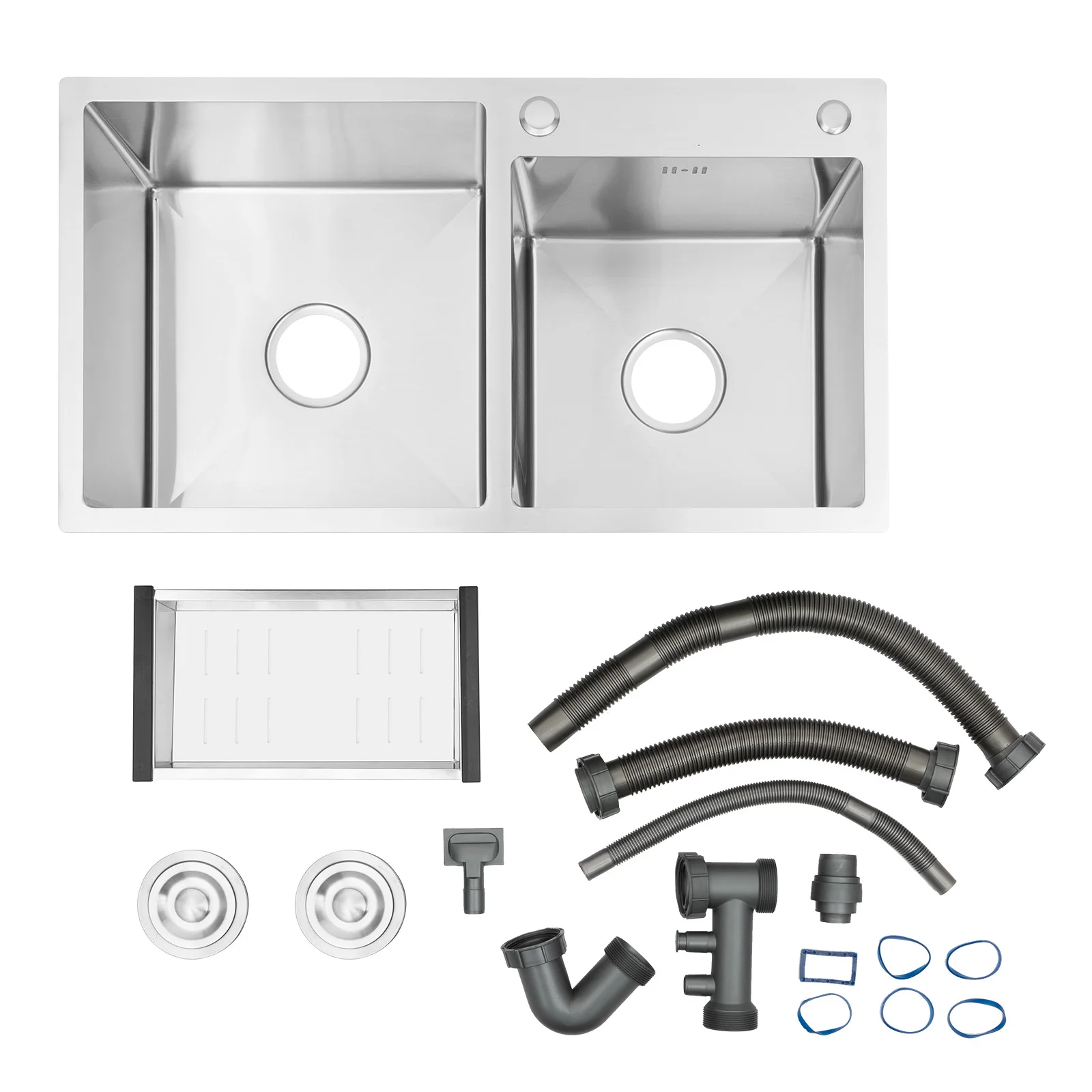 Kitchen Sinks Built-in Sink Stainless Steel Sink Double Rectangle