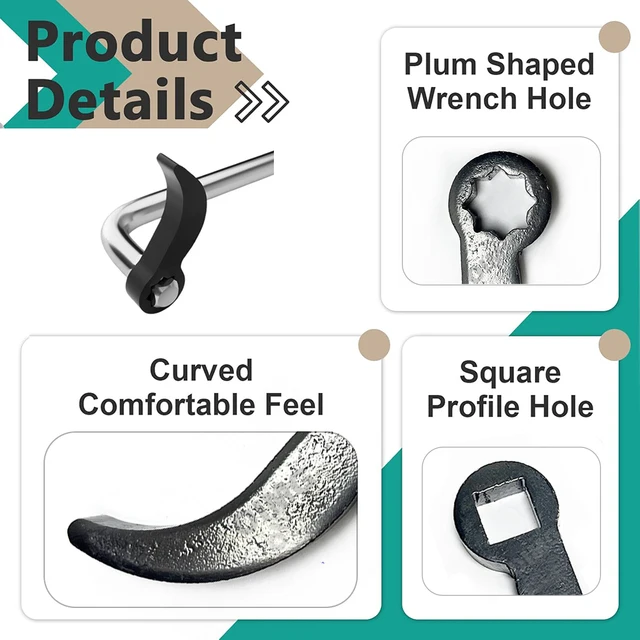 2/3/4pcs Angle Type Half Axle Disassembly Tool 1/2" 3/8" Drive Pry Bar Wrench Adapter for Half Shaft Removal Crowbar Adapter 2