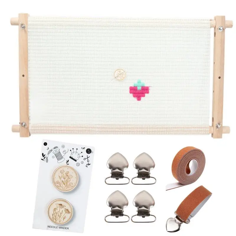Telaio Per Telaio Telaio Per Ricamo Telaio Per Scorrimento Ad Ago Incrociato Regolabile Telaio In Legno Di Faggio Supporto Per Punto Di Ago Supporto D