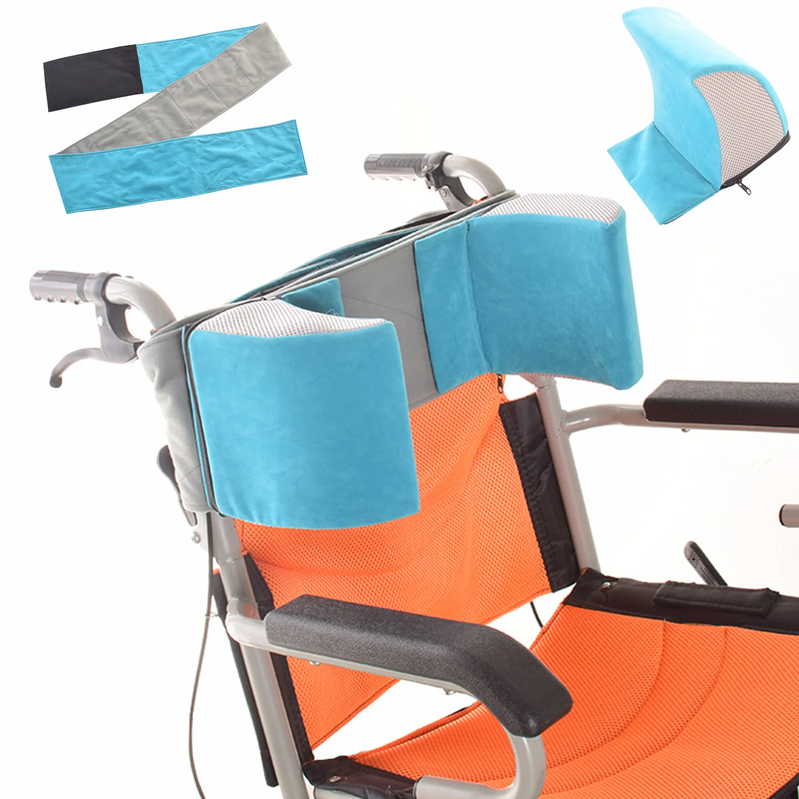 Wheelchair Lateral Support Cushion Adjustable Wheel Chair Positioning Backrest Wheelchair Back Support Pad for Elderly