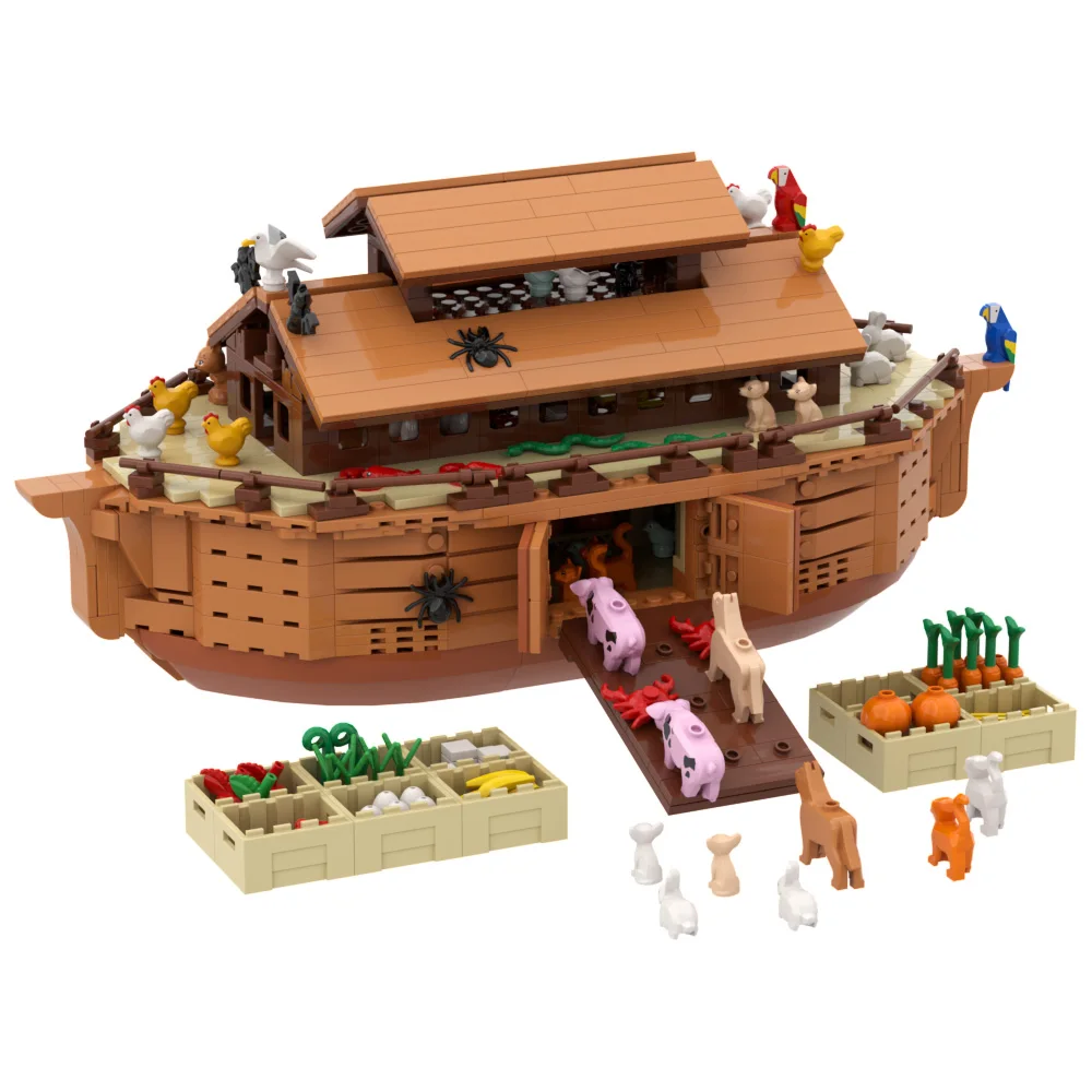 Gobricks MOC Noahs Ark Bricks Model Noahs Ark Medieval