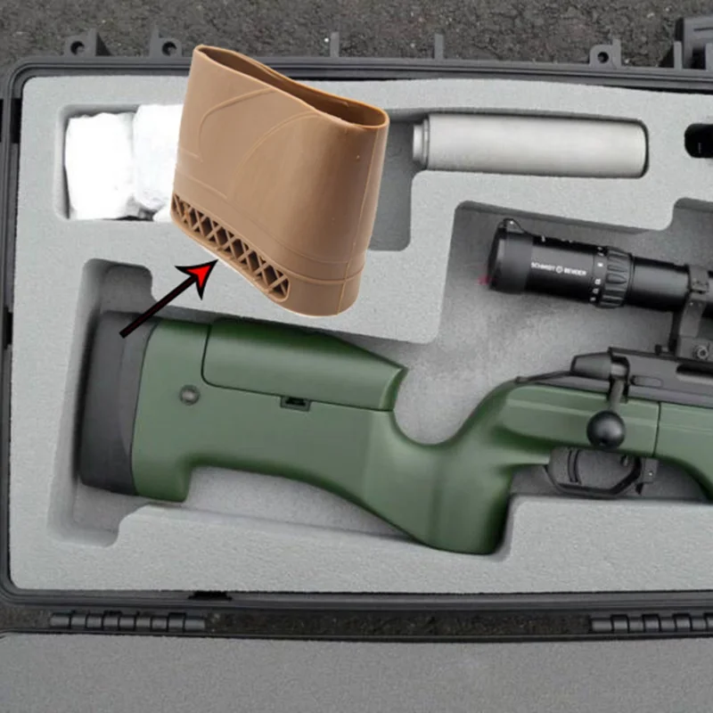 Rubber Rifle Butt Pad Hunting Firing Cushion Non-slip Recoil Pad Shotgun Shooting Extension
