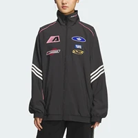 Adidas Originals Trefoil Coupe-vent de course ample à col montant pour femme KG6676 1