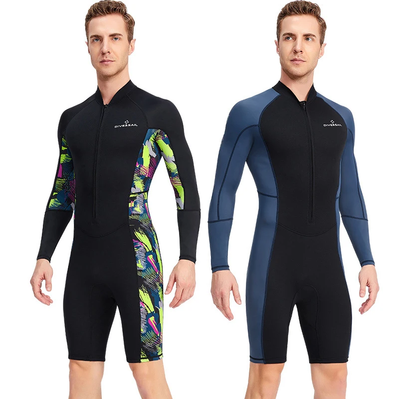 

Men's 1.5mm SBR Neoprene Wetsuit Warm Diving Suit Outdoor Swimming Surfing Snorkeling Kayaking Drifting Wetsuit