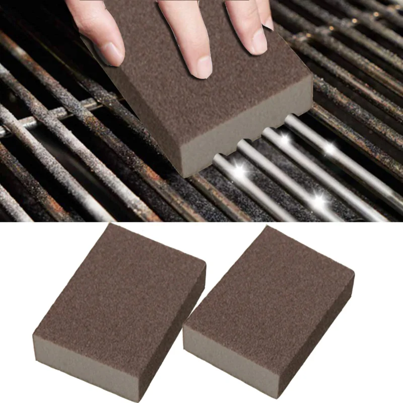 2pc BBQ Cleaning Brick Block Barbecue Cleaning Stone BBQ Racks Stains Grease Cleaner Tools Kitchen Decorates Gadgets