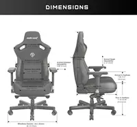 Kaiser 3 XL Gaming Chair for Adults - Ergonomic Black Leather Gaming Chairs with Lumbar Support 1
