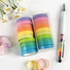 10Rolls/lot Rainbow Washi Tapes Scrapbooking Basic Masking Tape Journal Supplies Decorative Adhesive Stationery Washi Tape Set 2