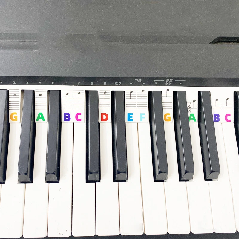 88 Keyboard Piano Notes Beginners Guide Removable Piano Keyboard Note Labels Non-Adhesive Removable Stickers piano keyboard stickers