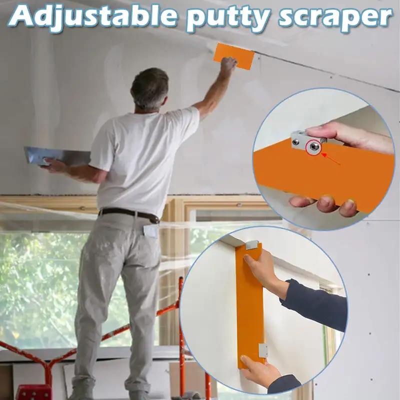 

Adjustable Putty Knife Building Tool Painting Finishing Skimming Blades Drywall Smoothing Spatula Wall Plastering Tools