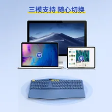 

Ergonomic keyboard wireless bluetooth dual-channel three-mode rechargeable office keyboard with screen display