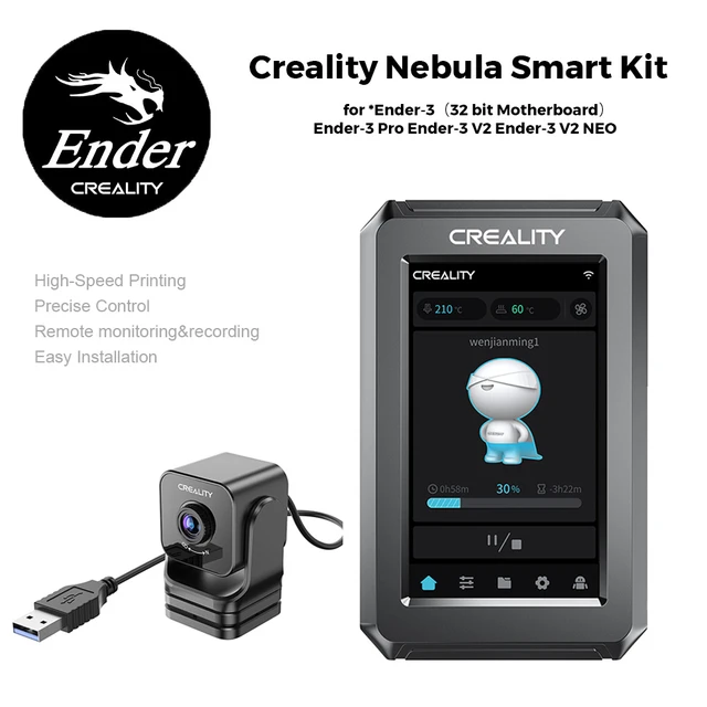 Creality Nebula Pad + Camera Smart Kit, High Speed Printing Control Pad,  Dual Core CPU 4.3 inch Touch Screen, Real-Time Monitoring Time-Lapse 3D