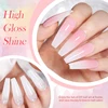 BORN PRETTY 15ml Milky Pink Rubber Base Gel Nail Polish Glitter Semi-Permanent Varnish Soak Off Self Leveling UV LED Polish 3