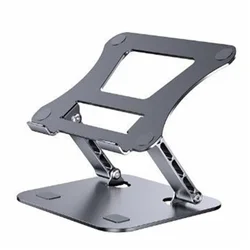 Adjustable Aluminum Alloy Portable Folding Stand for Phones, Tablets, and Laptops (N16- Laptop  grey)