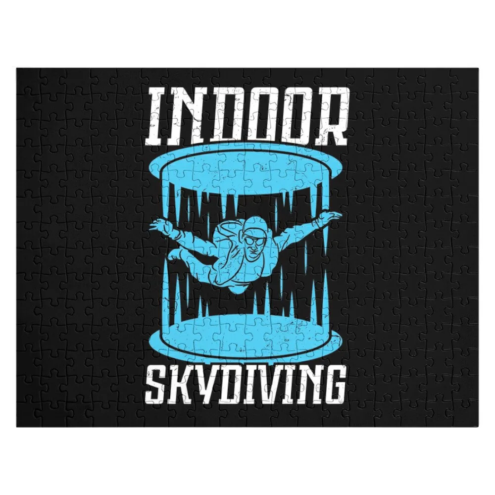 

Indoor skydiving skydiver Jigsaw Puzzle Children Puzzle Custom Name Wood Puzzle