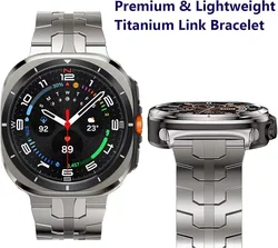 Stainless Steel Strap with Metal Butterfly Buckle for Smartwatch - Premium Wristband (Titanium color)