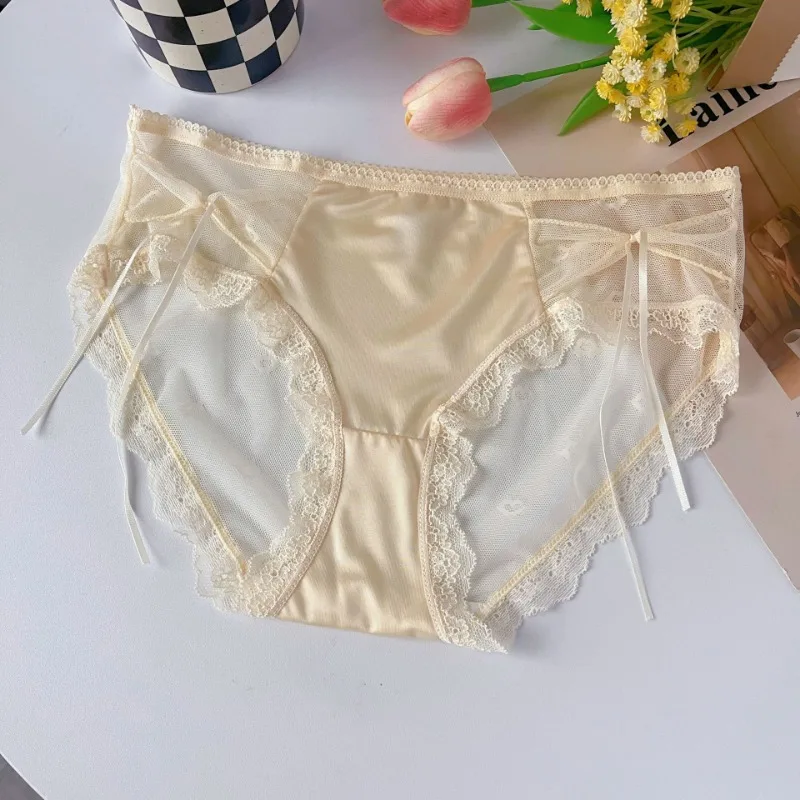 Women Sexy Transparent Lace Mesh Thong G-String Seamless Breathable Female Underwear Panties Intimates Lingerie Underpants