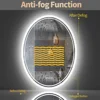 LUVODI 60x80cm Oval Bathroom Mirror LED Backlit Wall Vanity Mirror for Bathroom Bedroom Salon 6