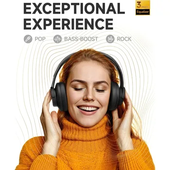 ‌Upgraded Bluetooth Headphones: 120H Playtime, 3 EQ Modes, Deep Bass, Mic - Comfortable Over-Ear for Home, Travel, Office 2